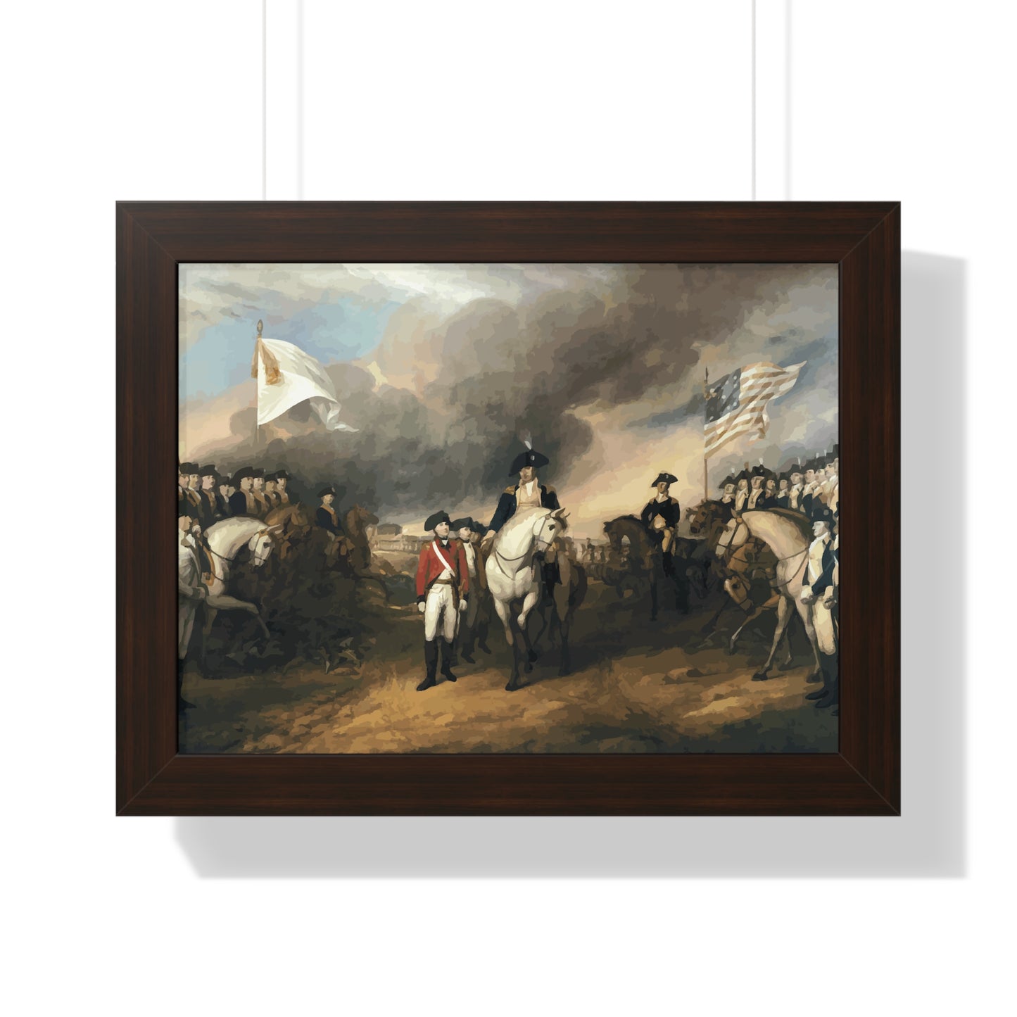 Surrender of Lord Cornwallis at Yorktown Framed Painting Poster