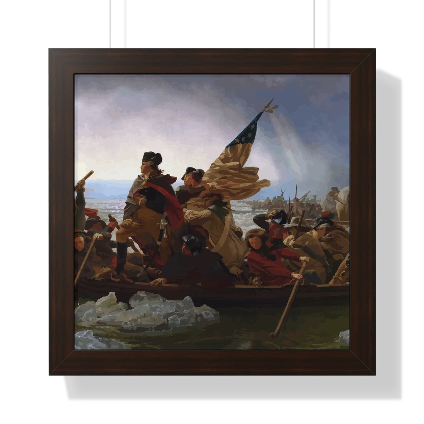 George Washington Crossing the Delaware Framed Painting Poster