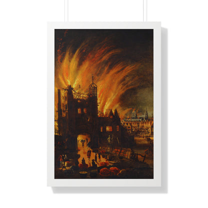 The Great London Fire Painting Poster