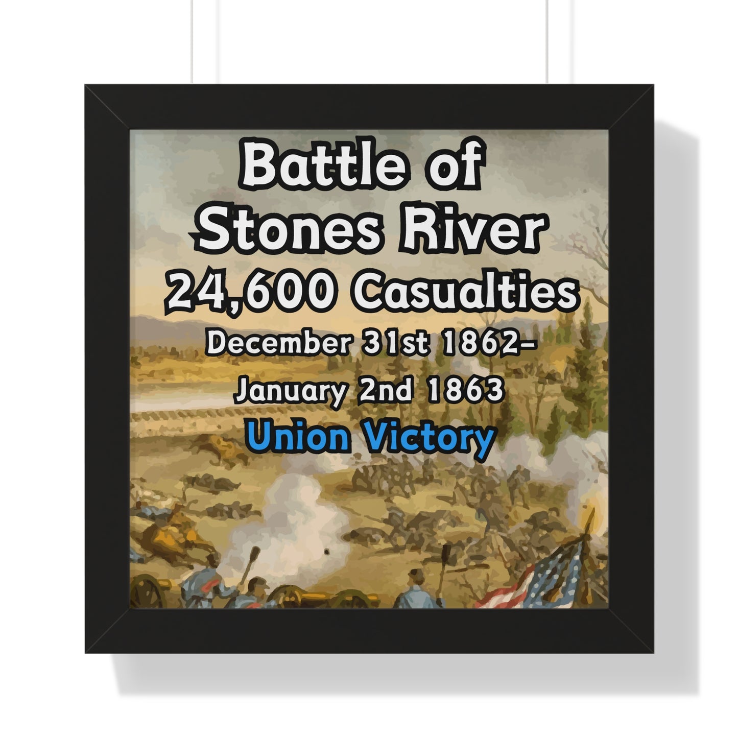 Historical Battle of Stones River Framed Poster