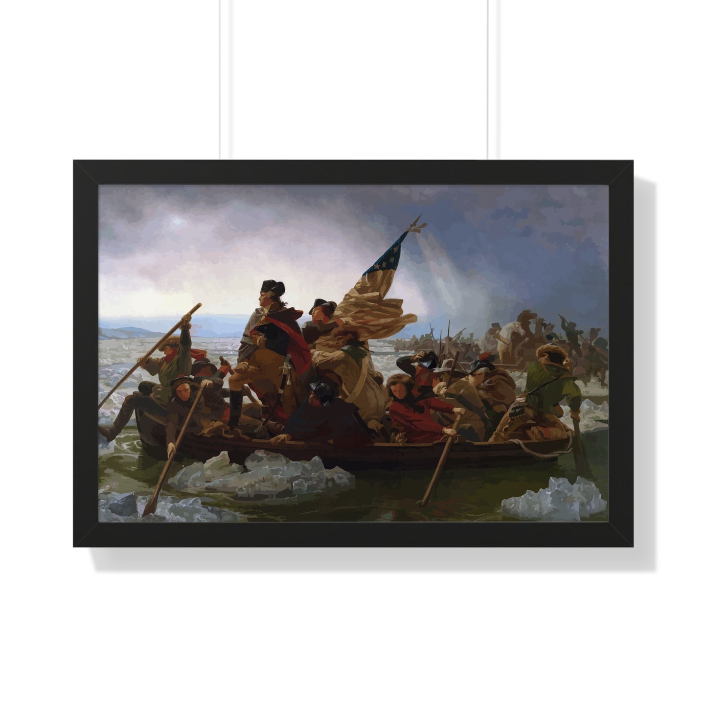 George Washington Crossing the Delaware Framed Painting Poster