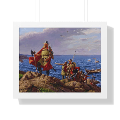 Leif Erikson Discovers America Framed Painting Poster