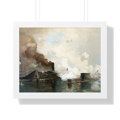 CSS Virginia vs USS Monitor | Civil War Ironclad Battle Poster