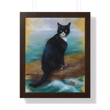 Bismarck Oskar Cat Framed Painting Poster