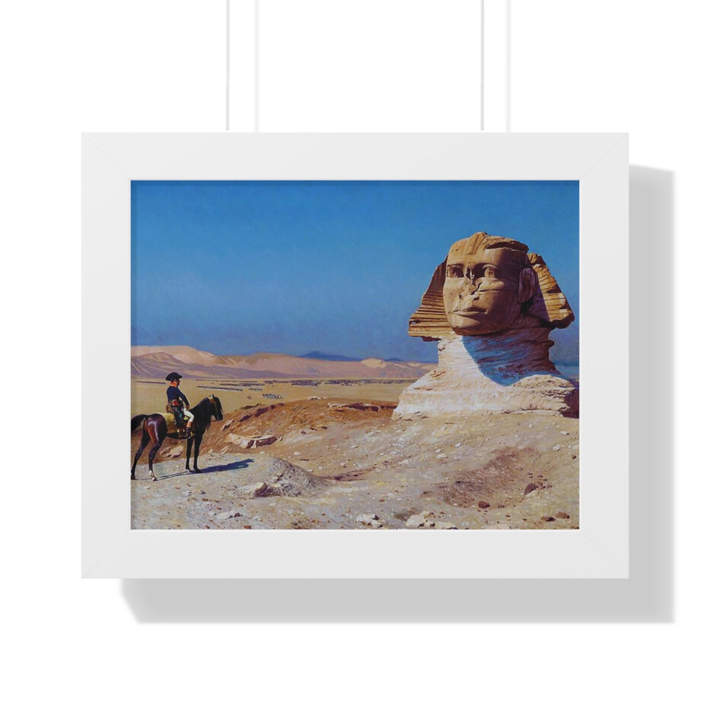 Napoleon Bonaparte in Egypt before a Sphinx Framed Painting Poster