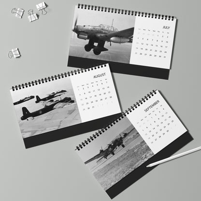 Vintage WW2 Bombers 2027 Desktop Calendar