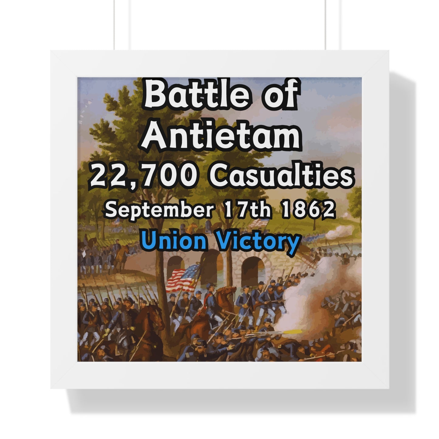 Gerahmtes Poster Historische Schlacht von Antietam