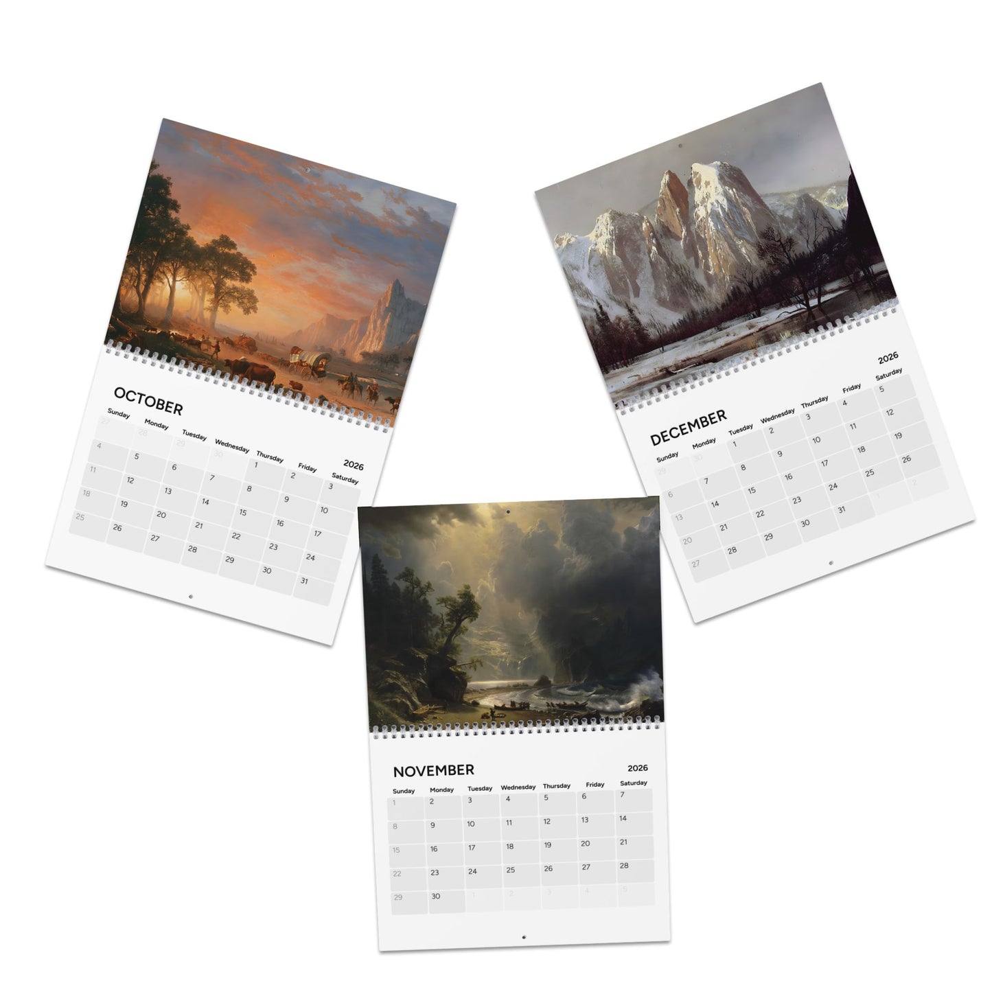 Albert Bierstadt 2026 Painting (Grid Style) Calendar