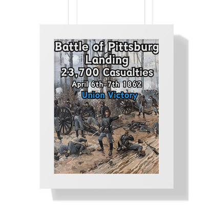 Gerahmtes Poster Historische Schlacht von Pittsburg Landing