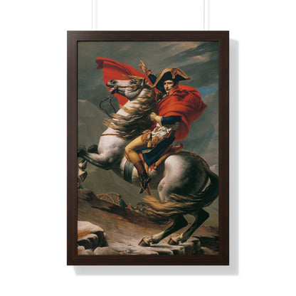 Historical Napoleon Bonaparte at the Great St. Bernard Mountain Alps Painting Poster