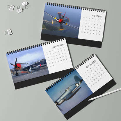 Vintage World War 2 Aircraft 2026 Desktop Calendar