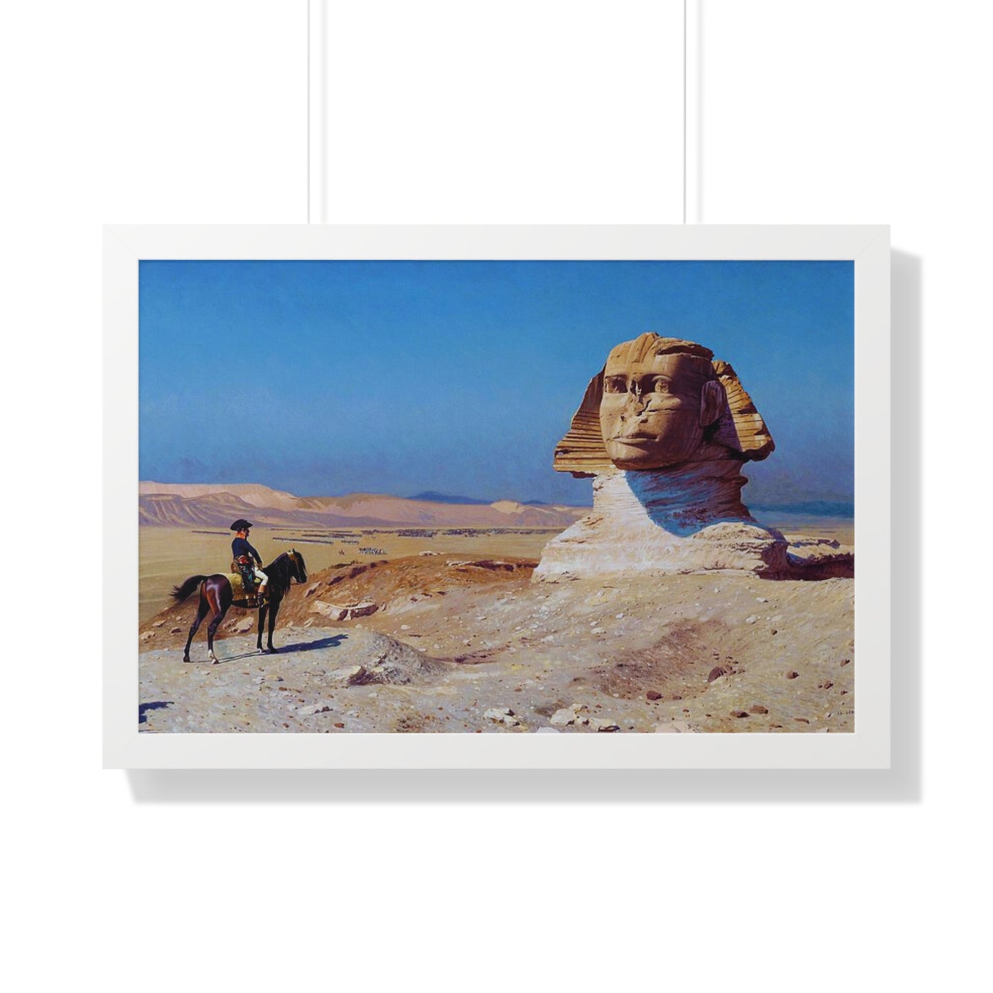 Napoleon Bonaparte in Egypt before a Sphinx Framed Painting Poster