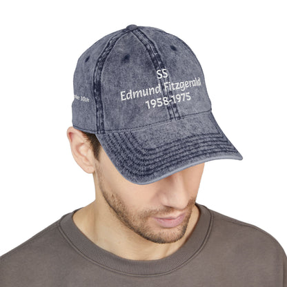 Edmund Fitzgerald Embroidered Vintage Hat