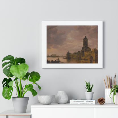 Castle by the Lake Framed Painting Poster