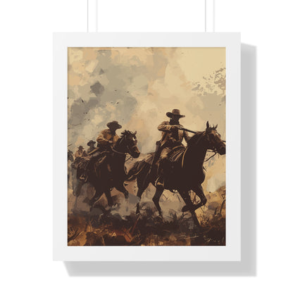 Historical Cowboy Framed Poster