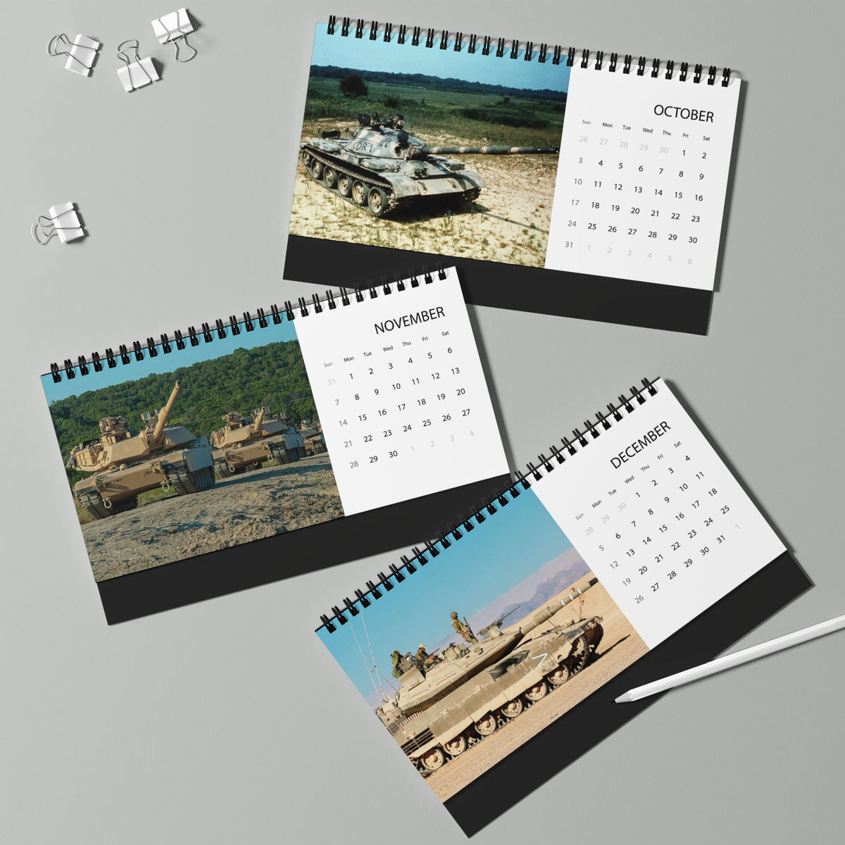 Tanks Throughout History 2027 Desktop Calendar