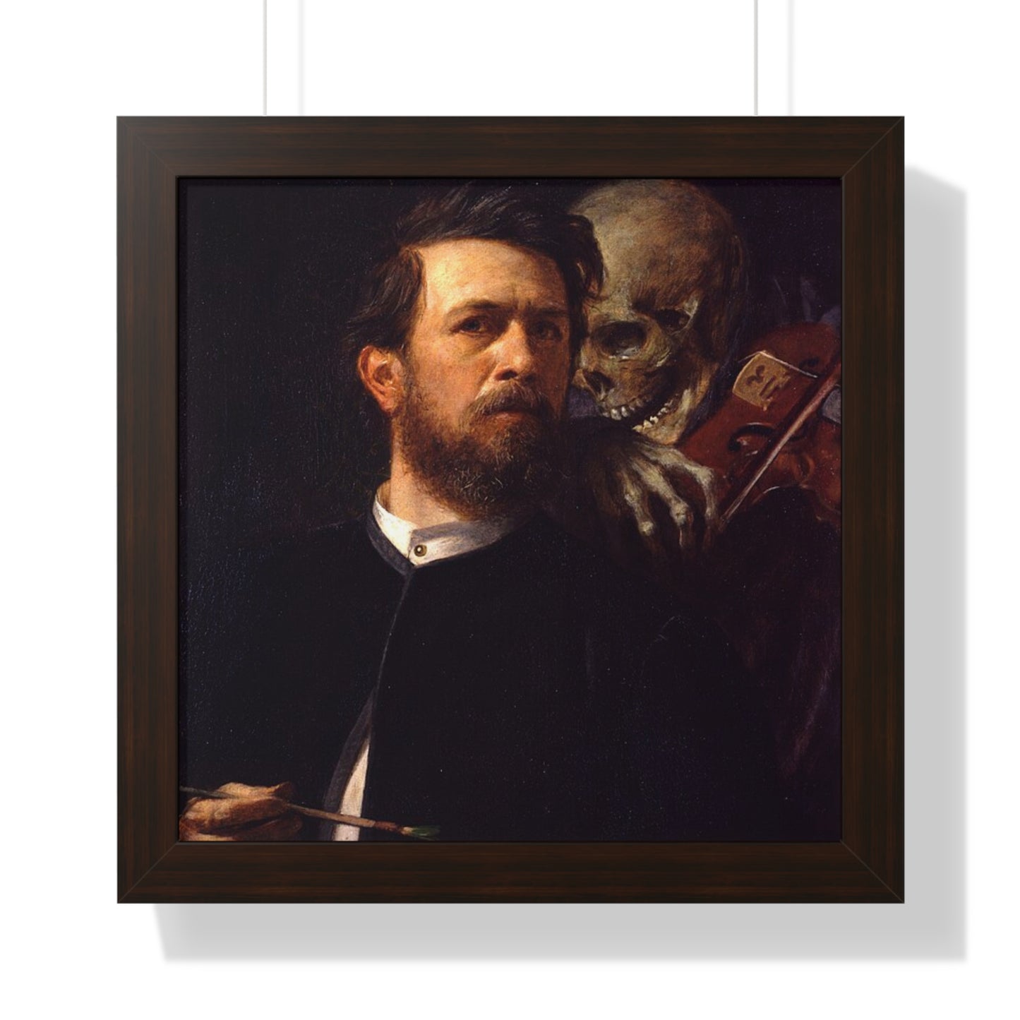 Self-Portrait with Death Playing the Fiddle Painting Poster