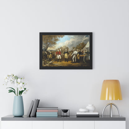 General Burgoyne's Surrender at Saratoga Framed Painting Poster