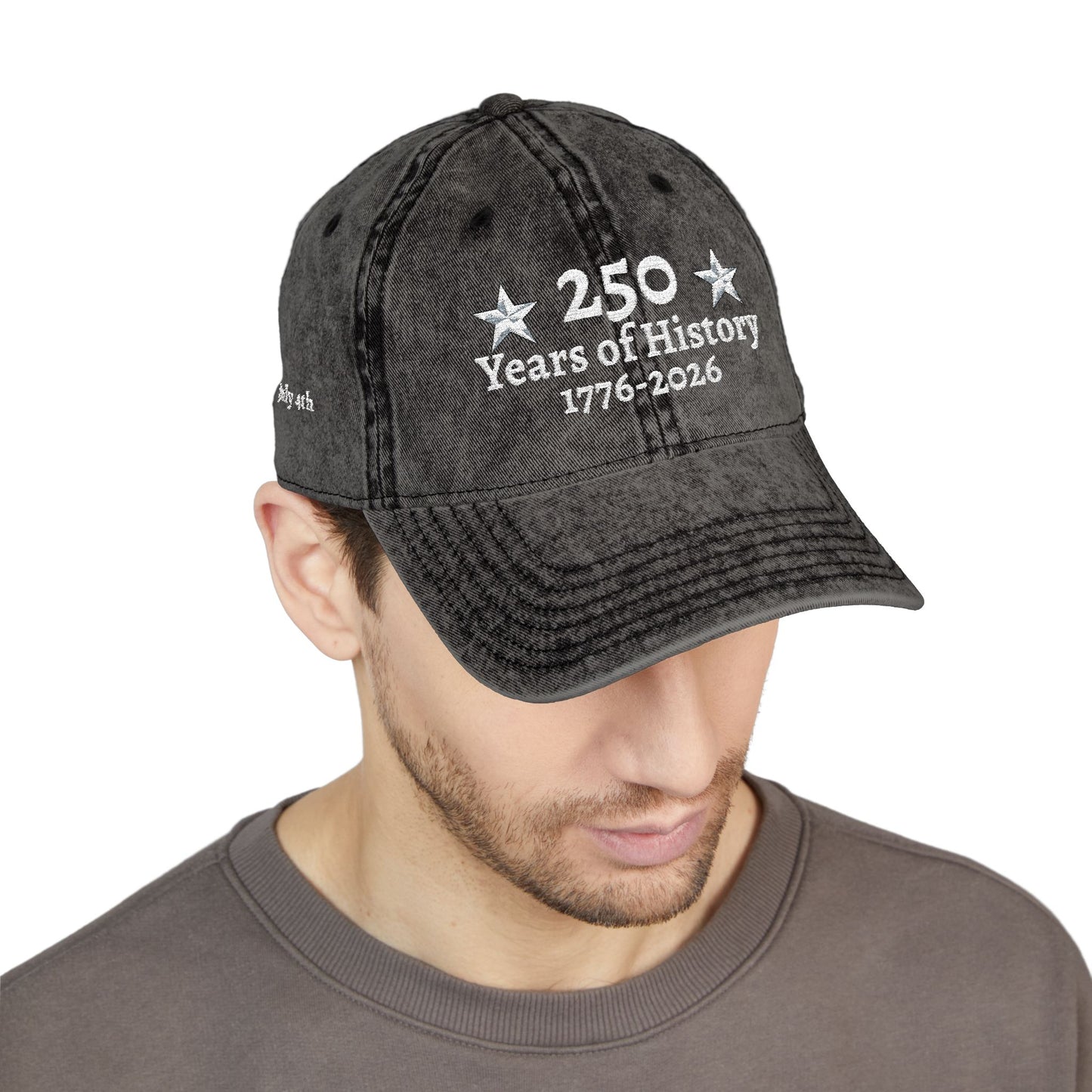 250 Years of History 1776-2026  Embroidered Vintage Hat