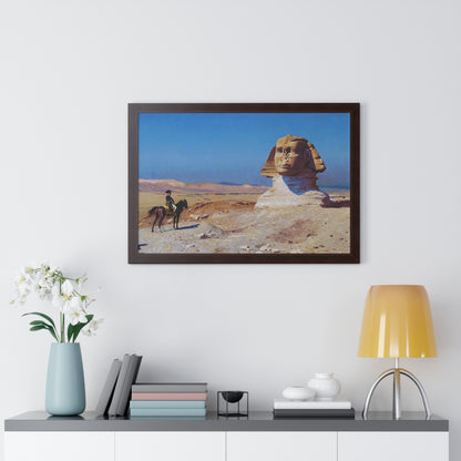 Napoleon Bonaparte in Egypt before a Sphinx Framed Painting Poster