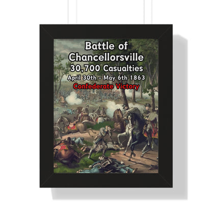 Gerahmtes Poster Historische Schlacht von Chancellorsville