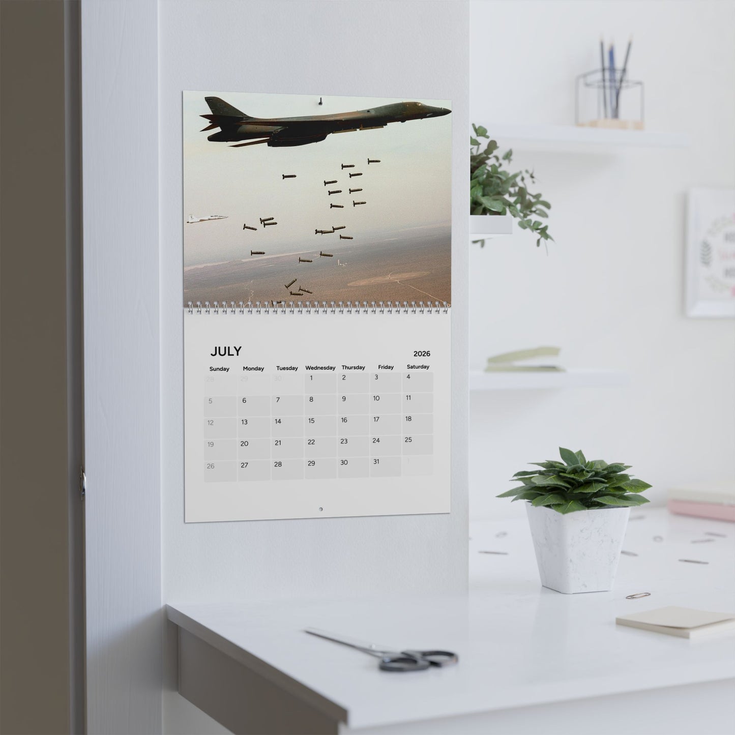 Vintage US Jets (Grid Style) 2026 Calendar