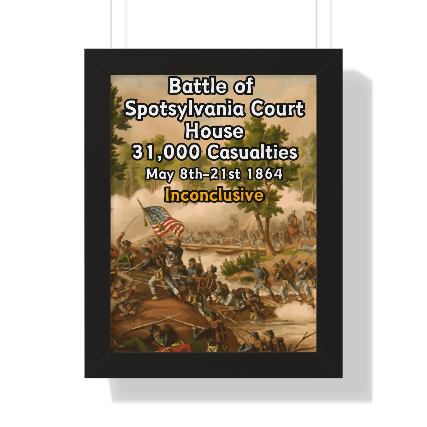 Historical Battle of Spotsylvania Court House Framed Poster