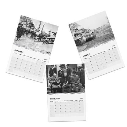 Historical WWII Photo Wall Calendar 2027 — Black & White Military History Calendar