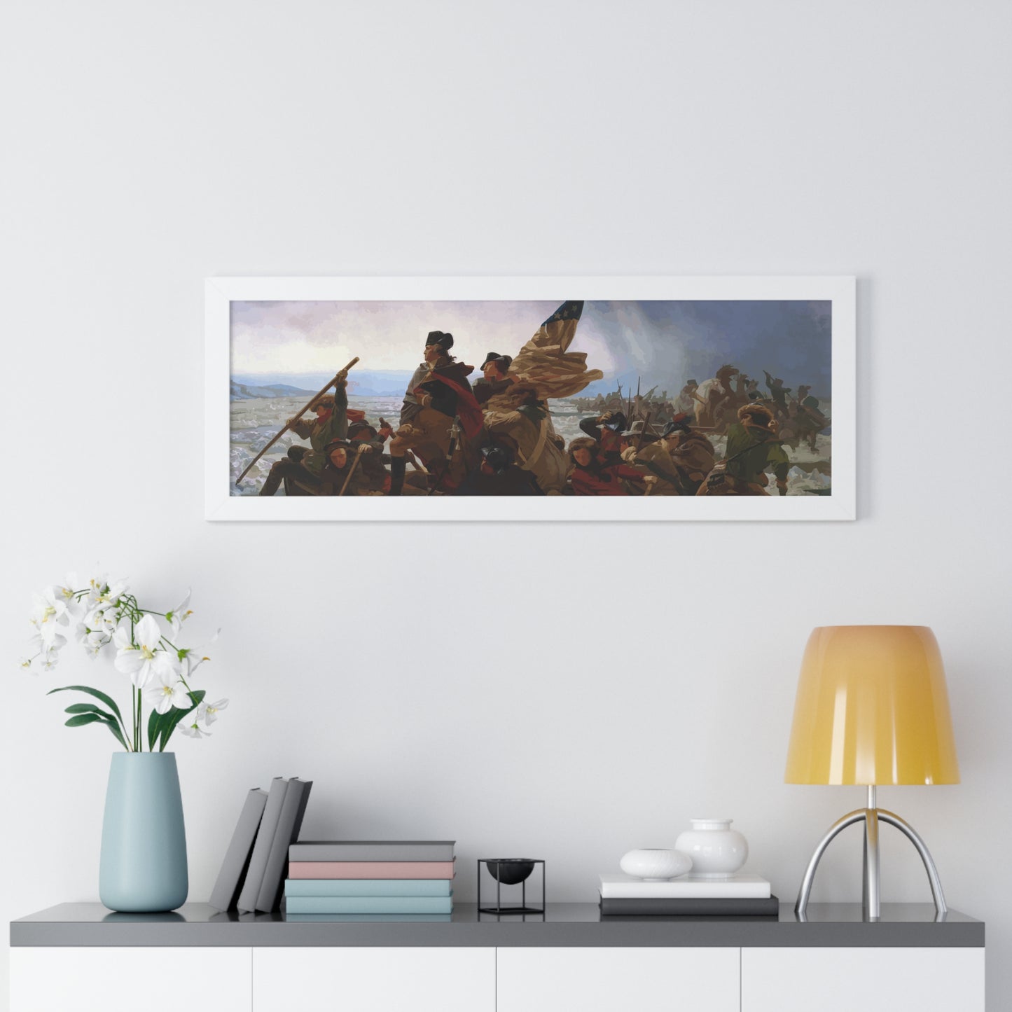 George Washington Crossing the Delaware Framed Painting Poster