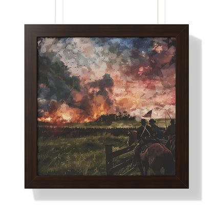 Historical Civil War Sunset Framed Poster