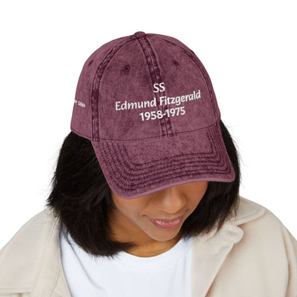 Edmund Fitzgerald Embroidered Vintage Hat