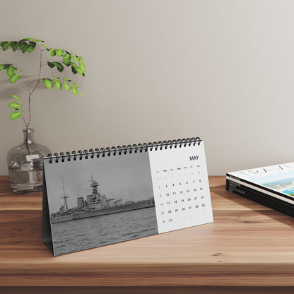 World War II Battleships 2027 Desktop Calendar