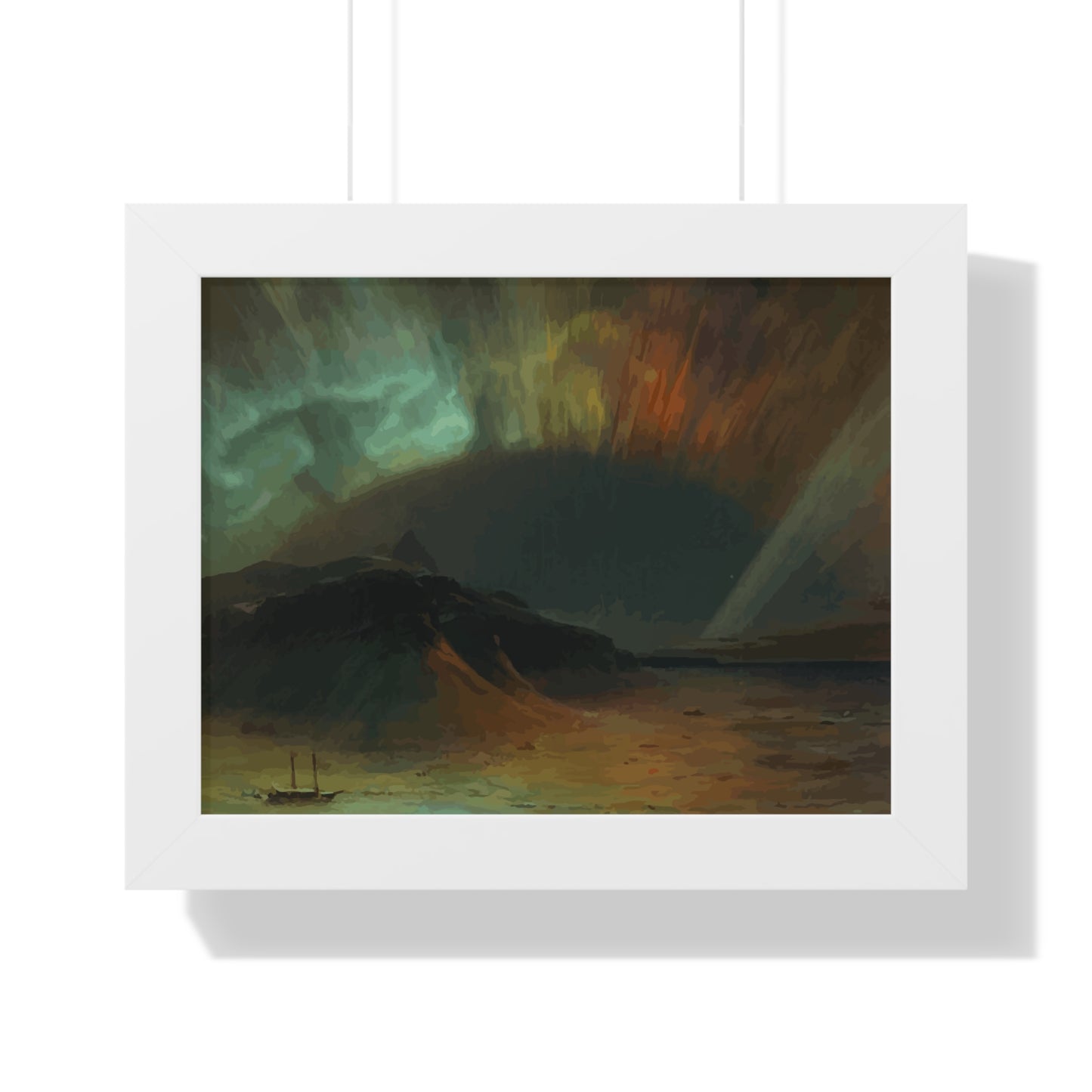 Historical Aurora Borealis Framed Painting Poster