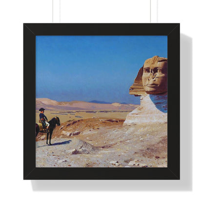 Napoleon Bonaparte in Egypt before a Sphinx Framed Painting Poster