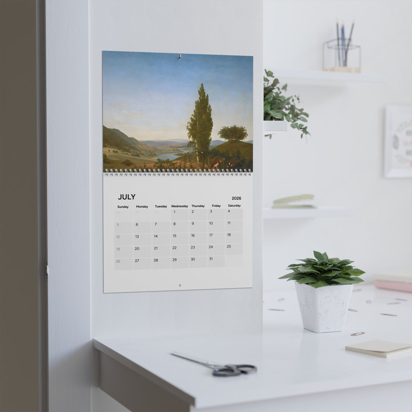 Caspar David Friedrich 2026 (Grid Style) Calendar