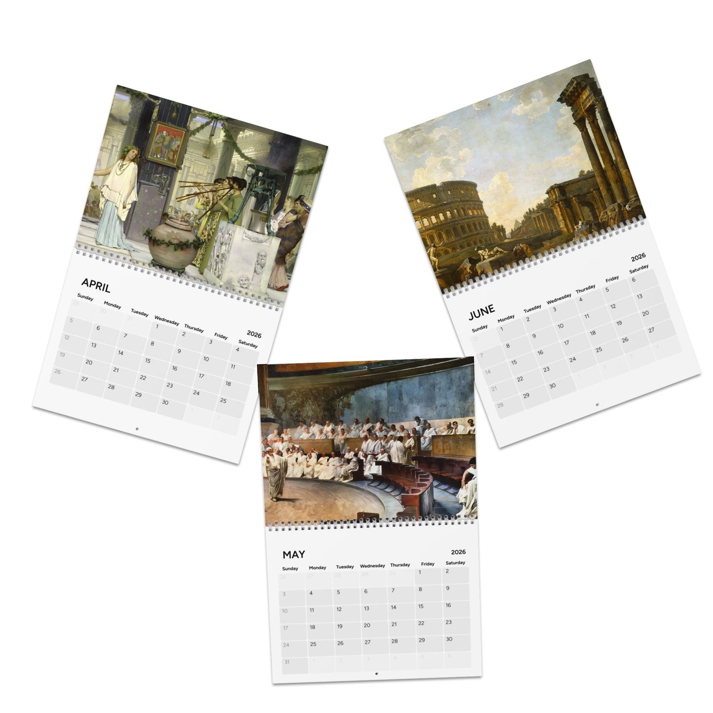 Roman History 2026 (Grid Style) Calendar