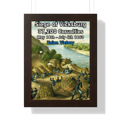 Gerahmtes Poster Historische Belagerung von Vicksburg