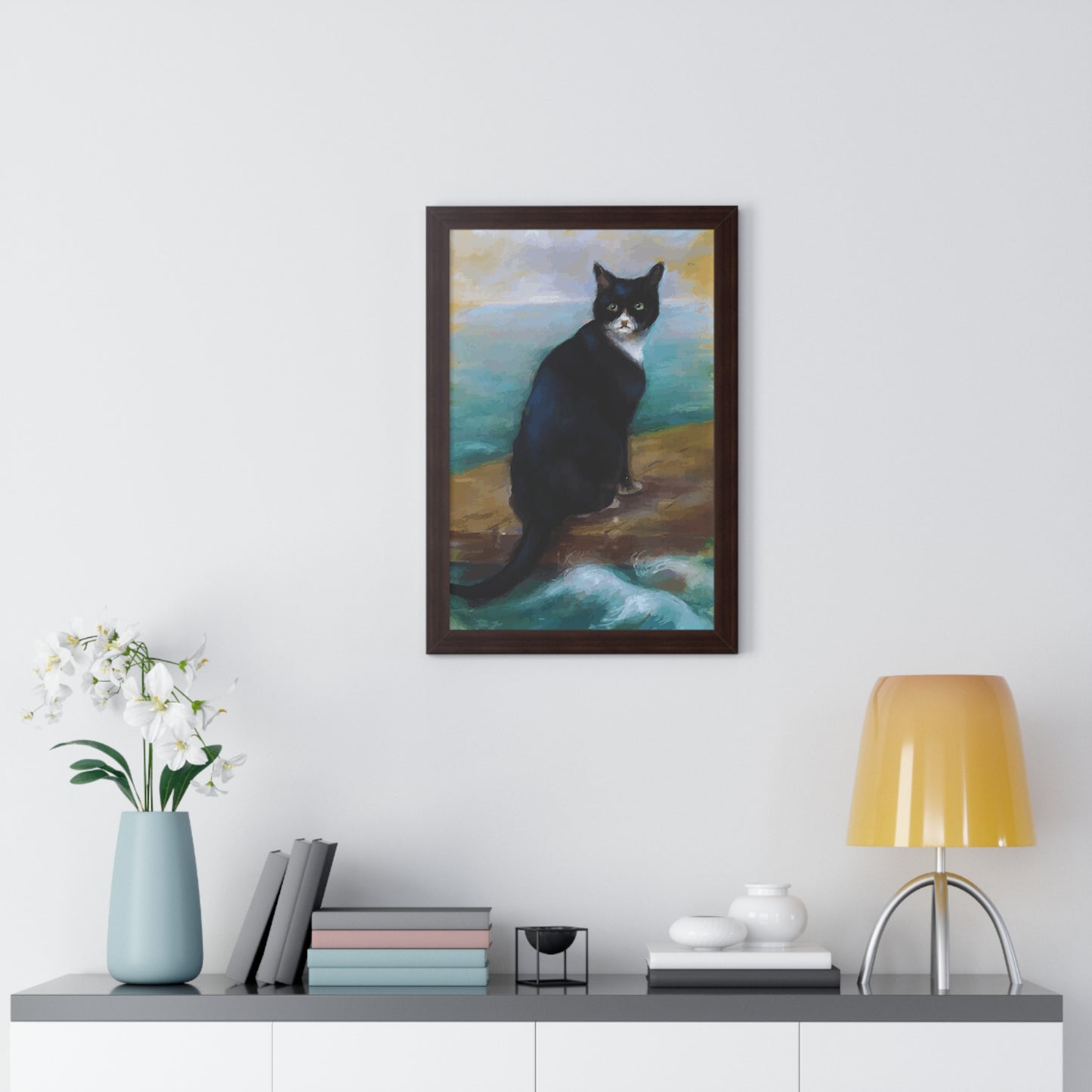 Bismarck Oskar Cat Framed Painting Poster