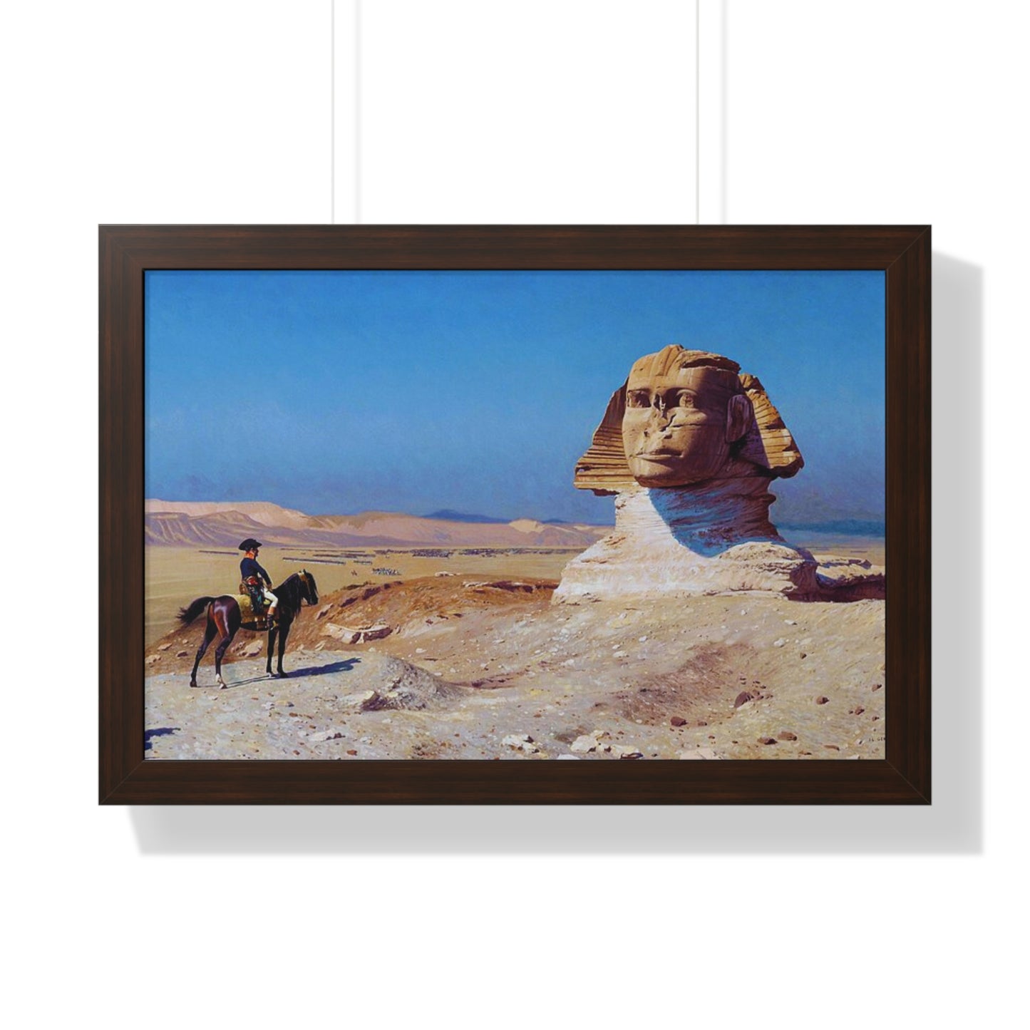 Napoleon Bonaparte in Egypt before a Sphinx Framed Painting Poster