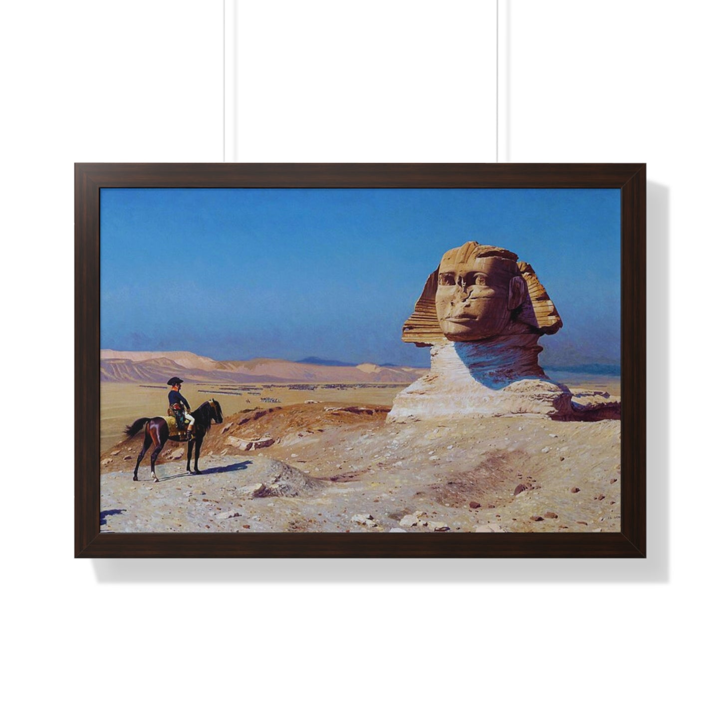 Napoleon Bonaparte in Egypt before a Sphinx Framed Painting Poster