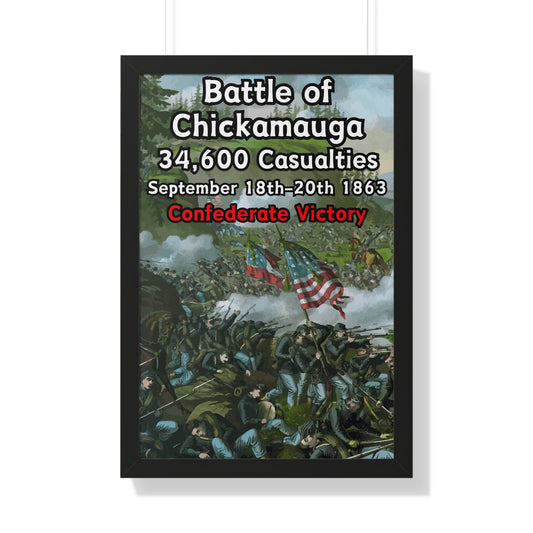 Historical Battle of Chickamauga Framed Poster