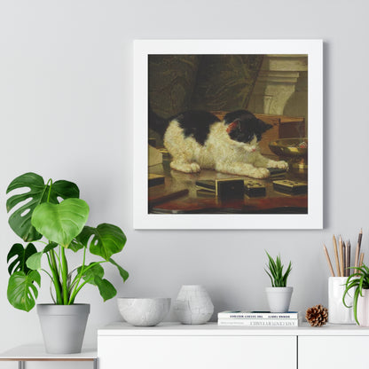 Kitten's Game Framed Painting Poster