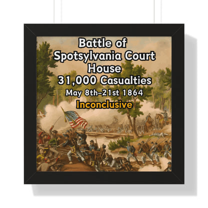 Historical Battle of Spotsylvania Court House Framed Poster