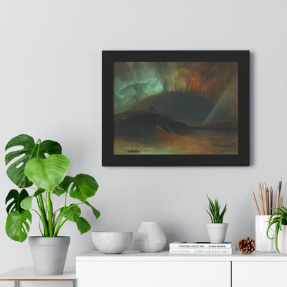 Historical Aurora Borealis Framed Painting Poster