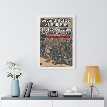 Historical Second Battle of Bull Run Framed Poster