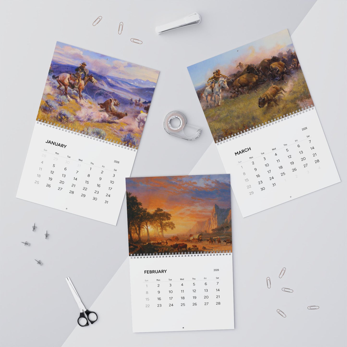 American Western Painting 2026 Calendar