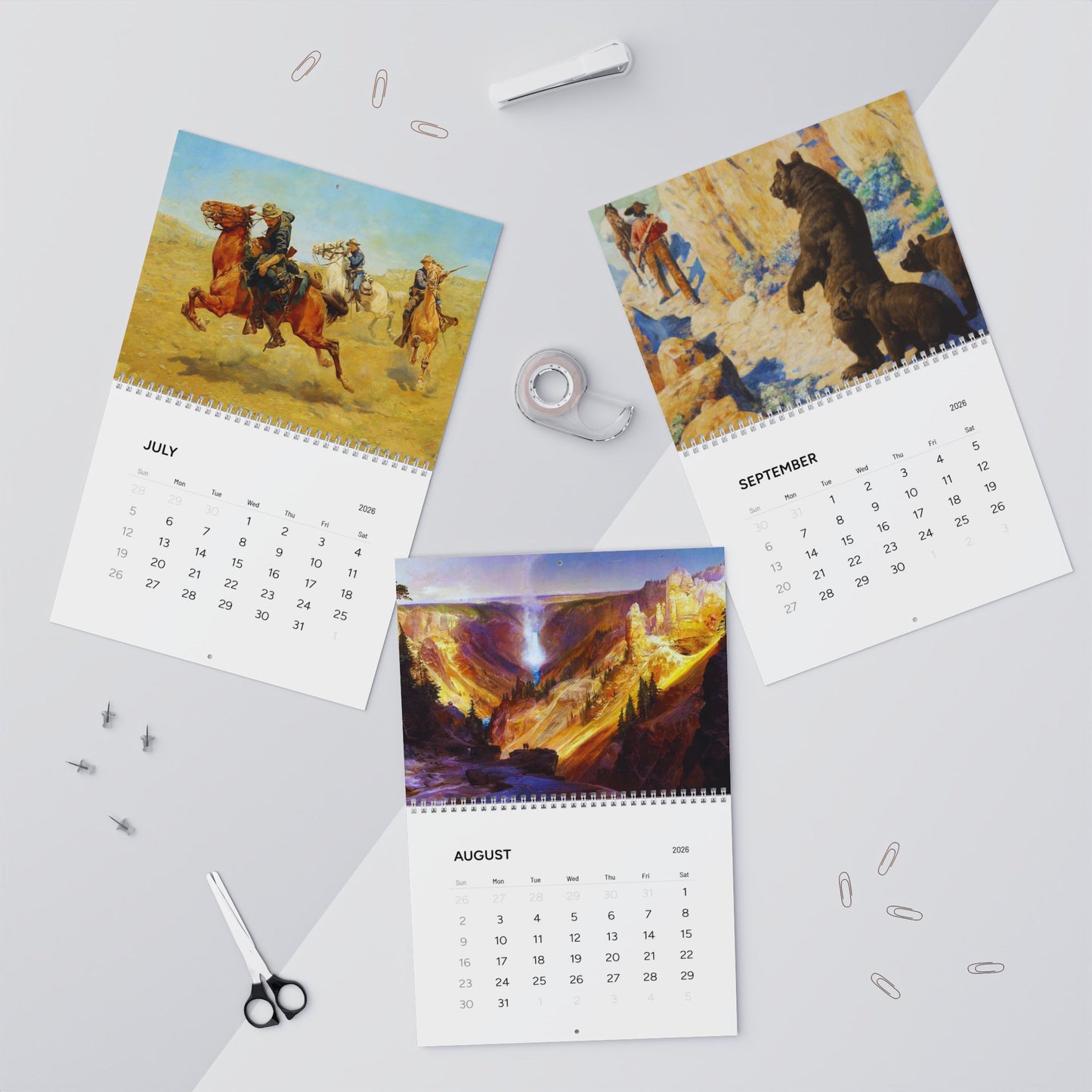 American Western Painting 2026 Calendar