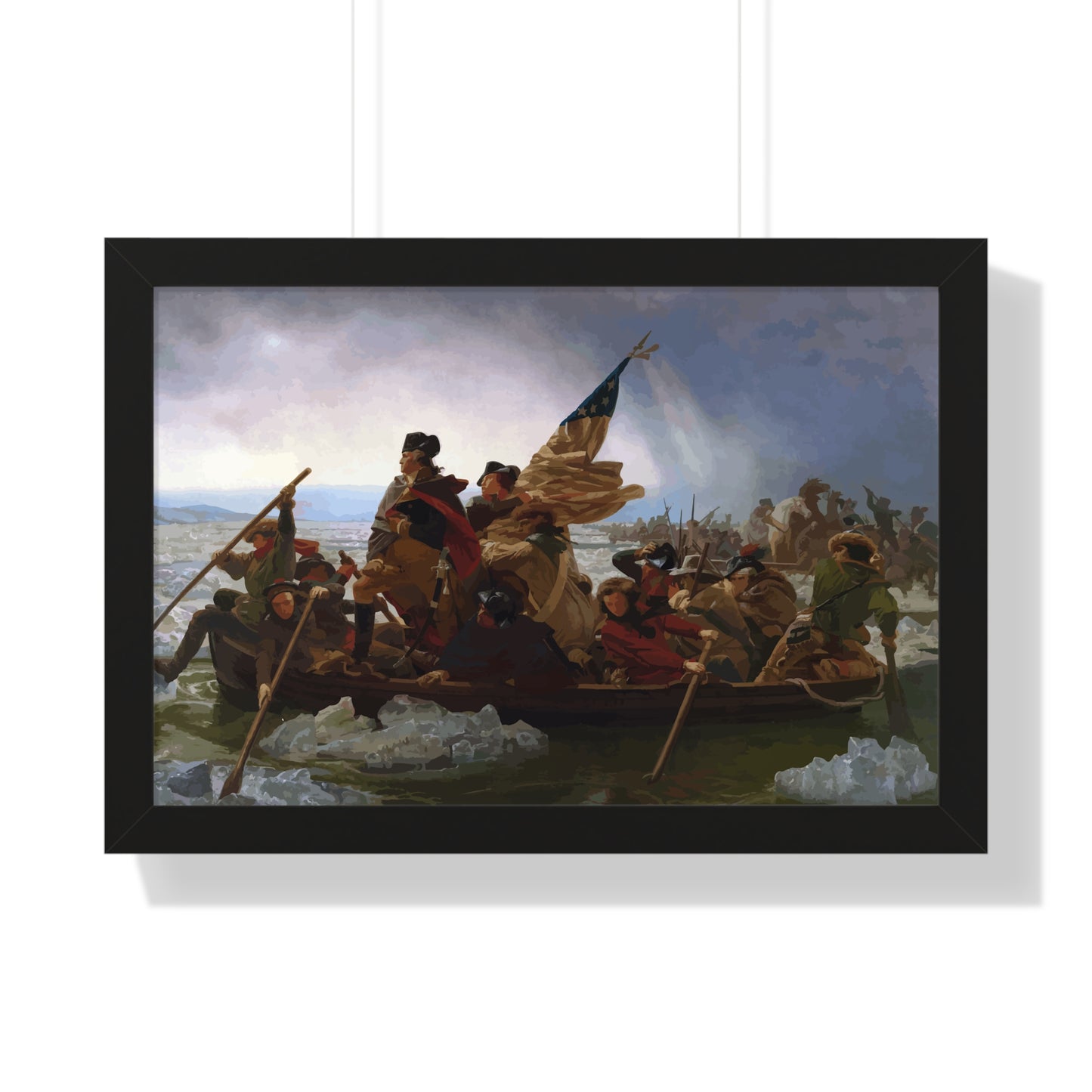 George Washington Crossing the Delaware Framed Painting Poster