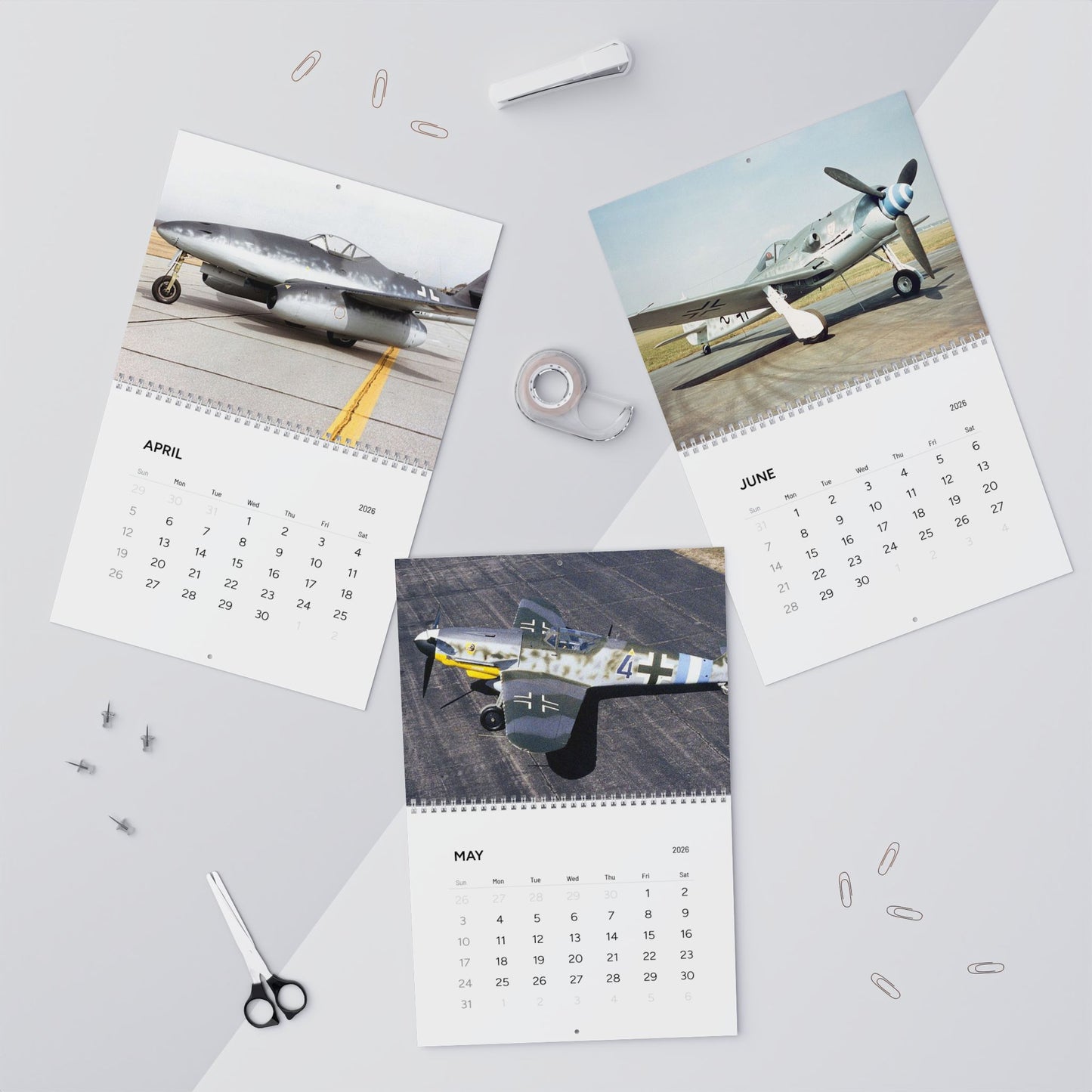 Vintage World War 2 Aircraft 2026 Calendar