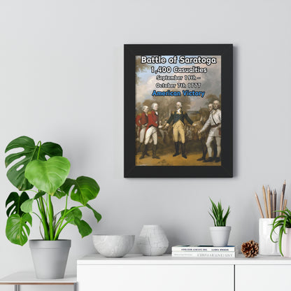 Historical Battle of Saratoga Framed Poster